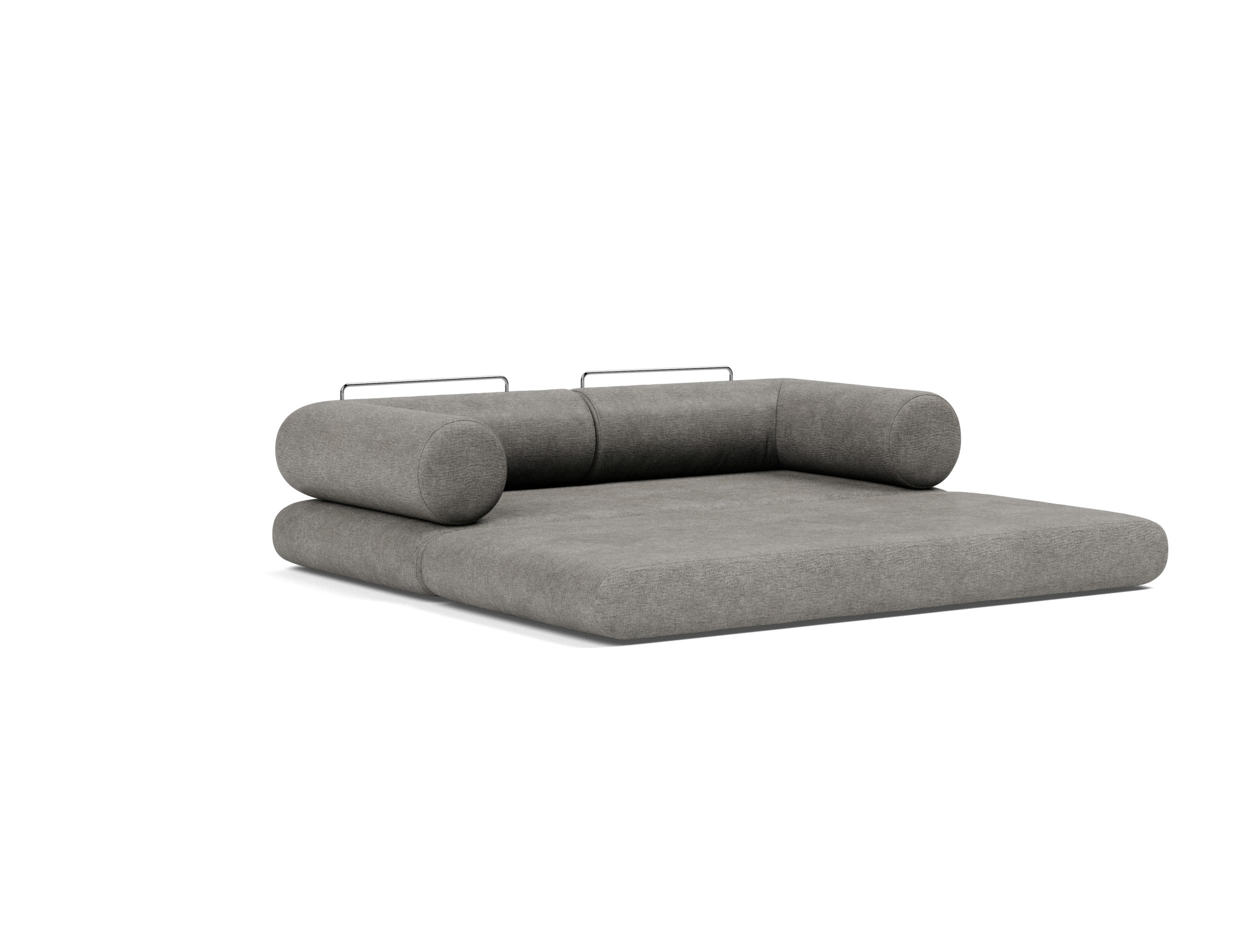 Tagesbett Circlus mit L-förmigen Armlehnen Flachgewebe Avella 282-Warm-Grey