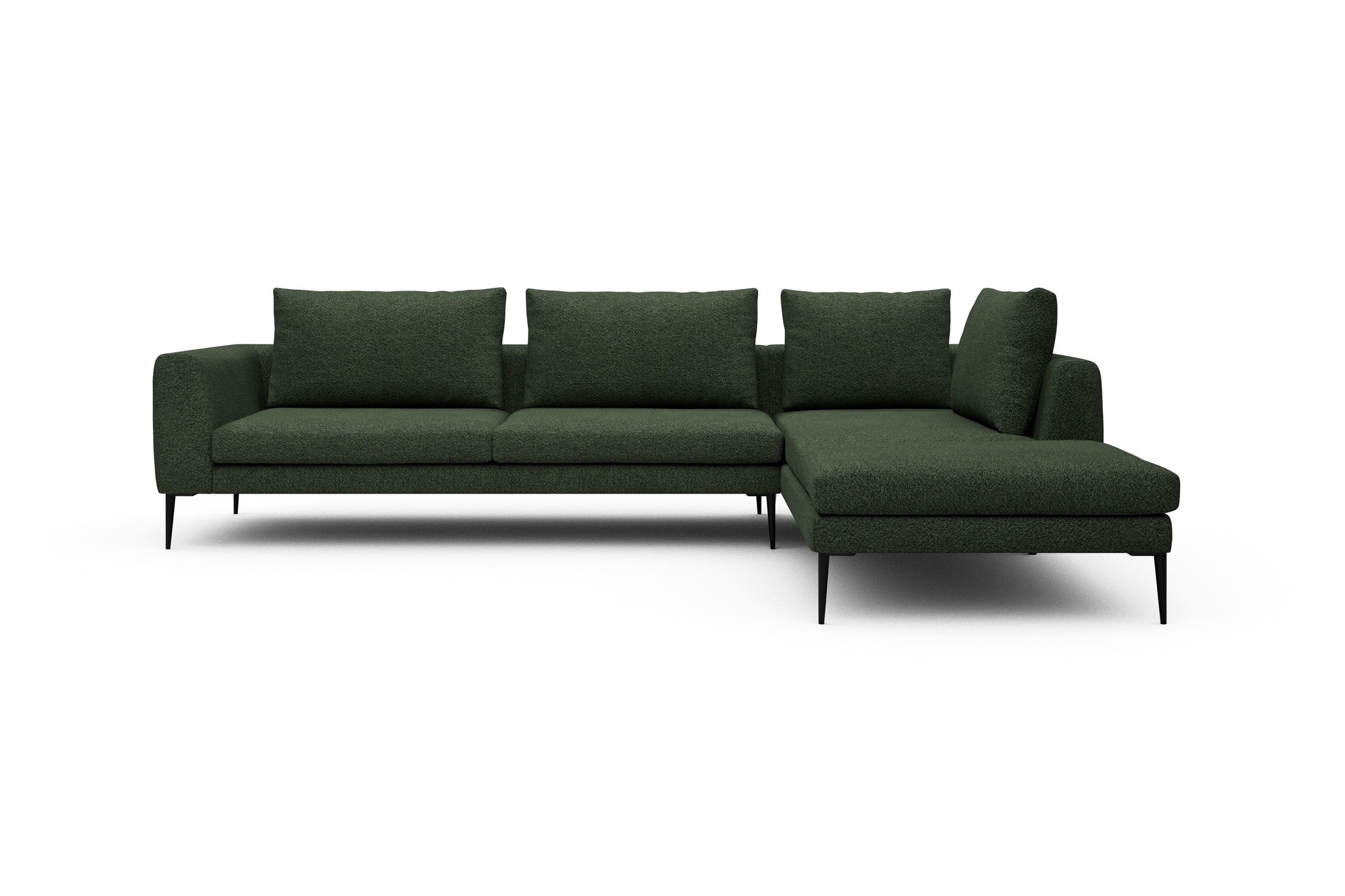 Skandi Home Ecksofa Paul Relax-Ecke links mit 3-Sitzer Vanora-Deep-Green moebelfaktor