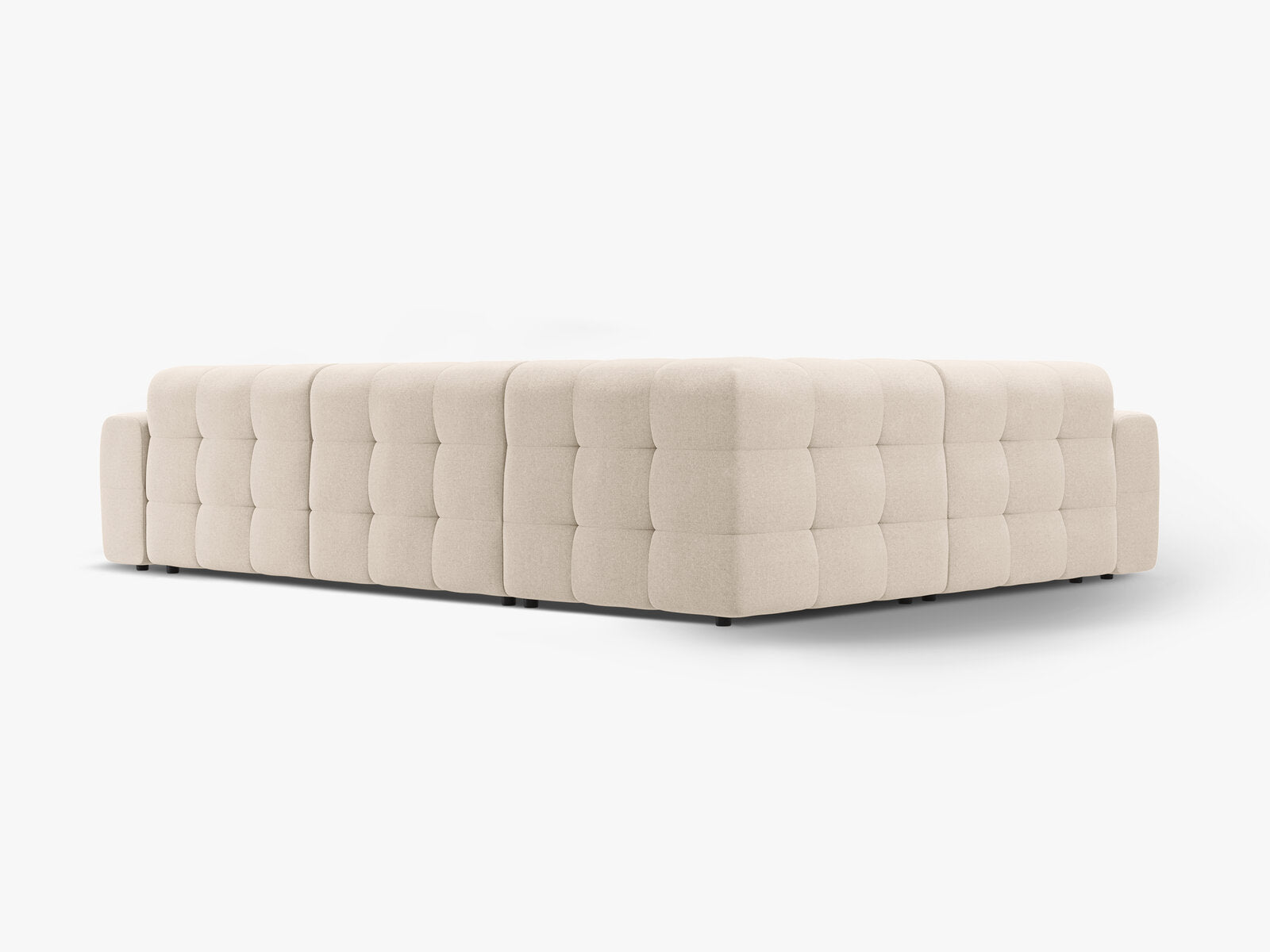 Micadoni Ecksofa Kendal 6-Sitzer Links Strukturierter Stoff Beige