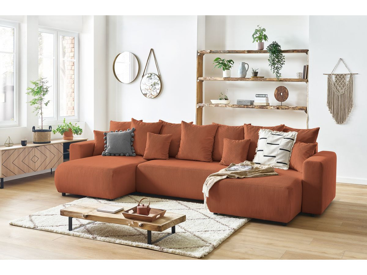 Bobochic Envy Wohnlandschaft Cordsamt Orange