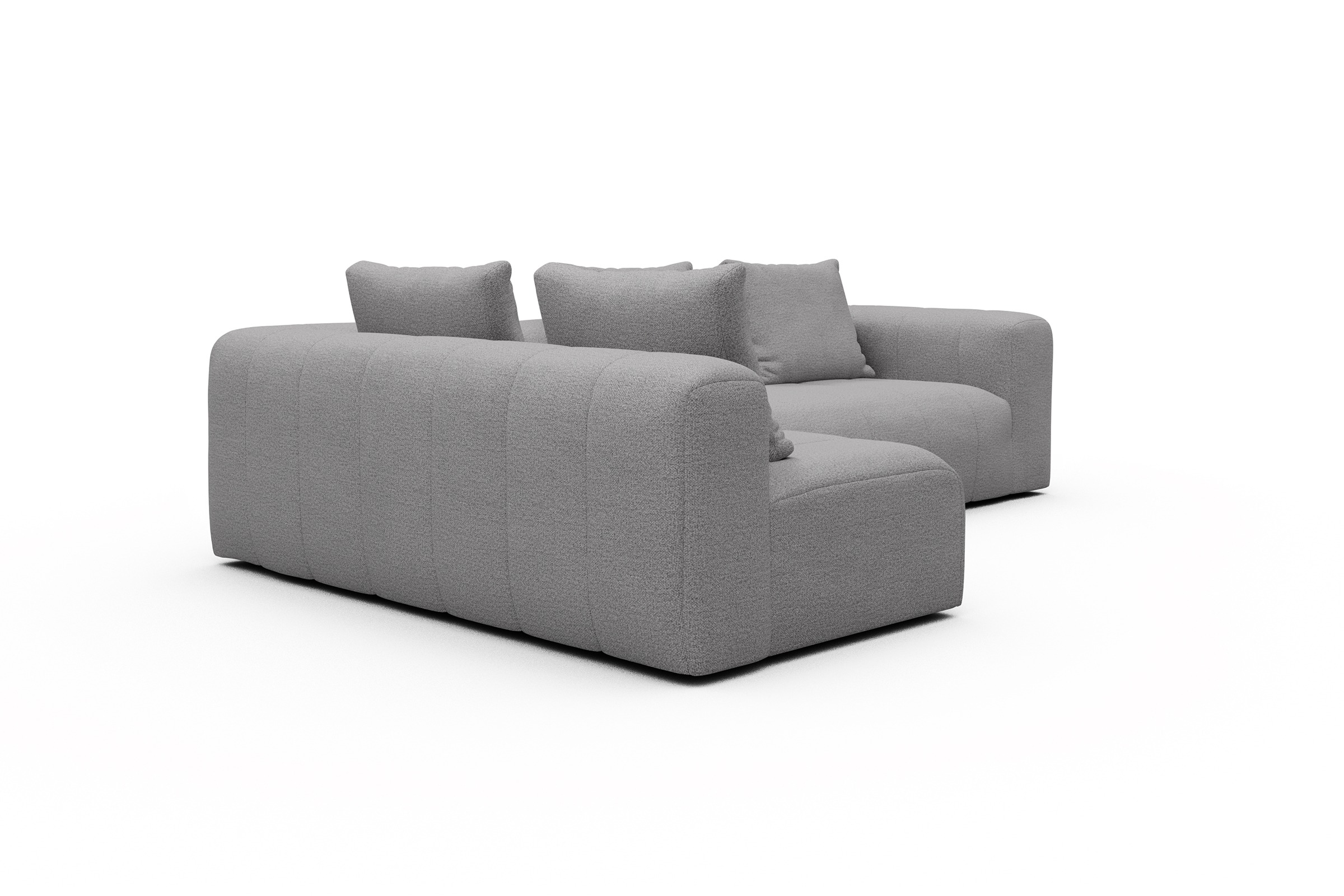 Ecksofa Hugo 2x 2,5-Sitzer Armlehne rechts Sama-Grey