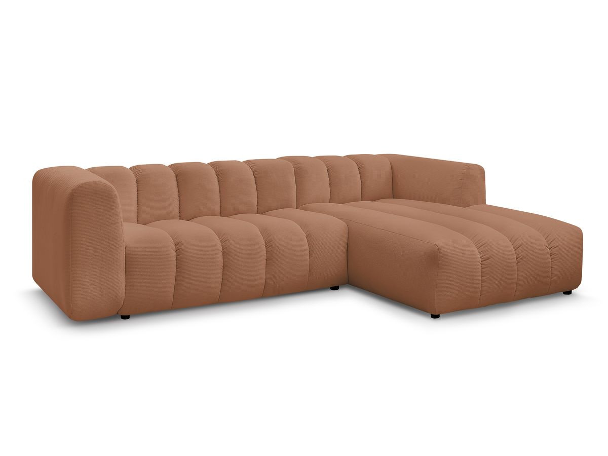 Bobochic Talia Ecksofa Melange-Stoff Orange Ecke rechts