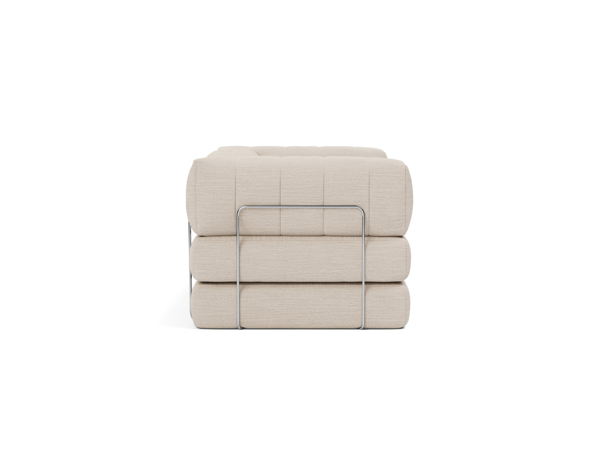 Schlafsofa CozyPad mit Armlehnen Webstoff Blida 612-Sand-Grey