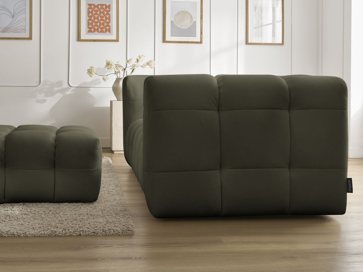 Bobochic Cloud Sofa 4-Sitzer mit Pouf Mesh-Stoff Grün