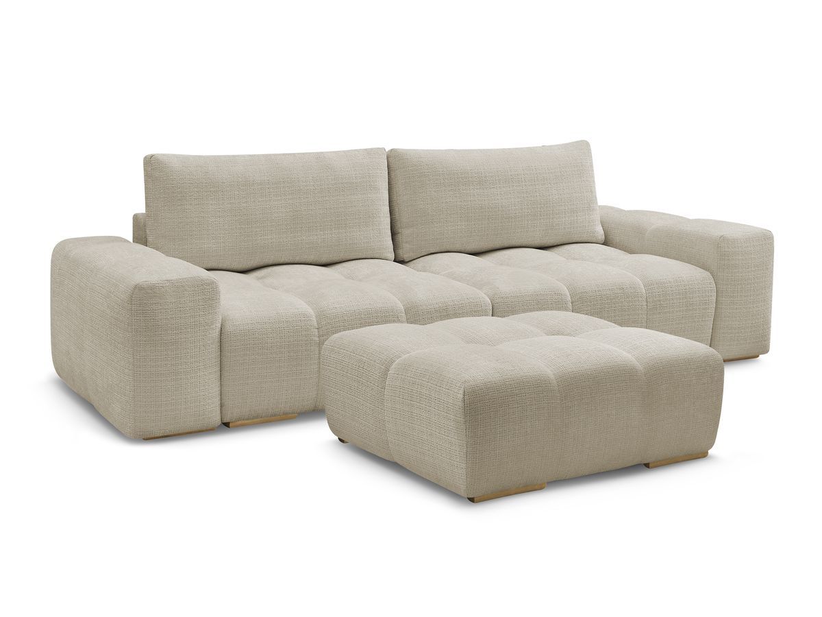 Bobochic Anakin Sofa 3-Sitzer mit Pouf, 2 Kissen