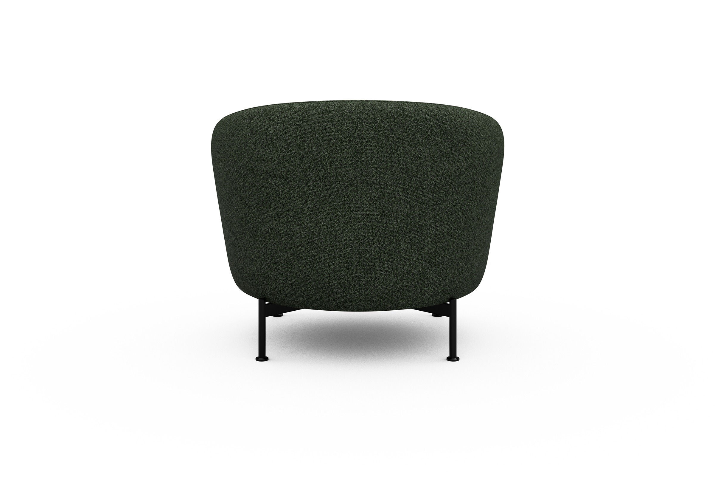Sessel Ronda X-Metallgestell Schwarz Vanora-Deep-Green