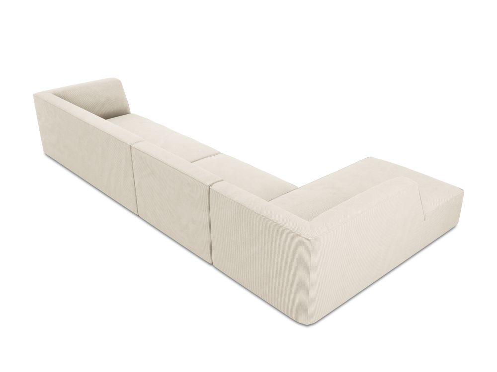 Cosmopolitan Design Ecksofa Siena 5-Sitzer Kord Scala Helles Beige Links