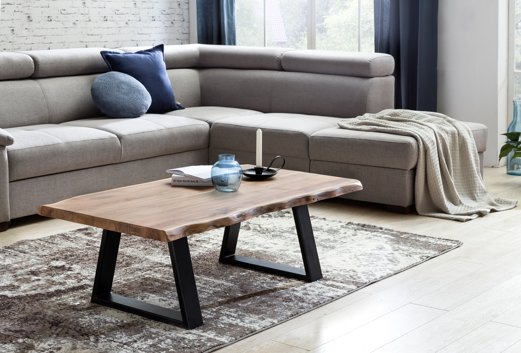 Couchtisch Baldur Akazie Massivholz 115 × 60 × 40 cm