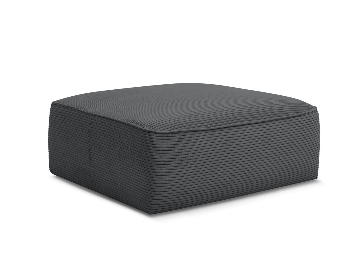 Bobochic Leopold Pouf Cordsamt Dunkelgrau