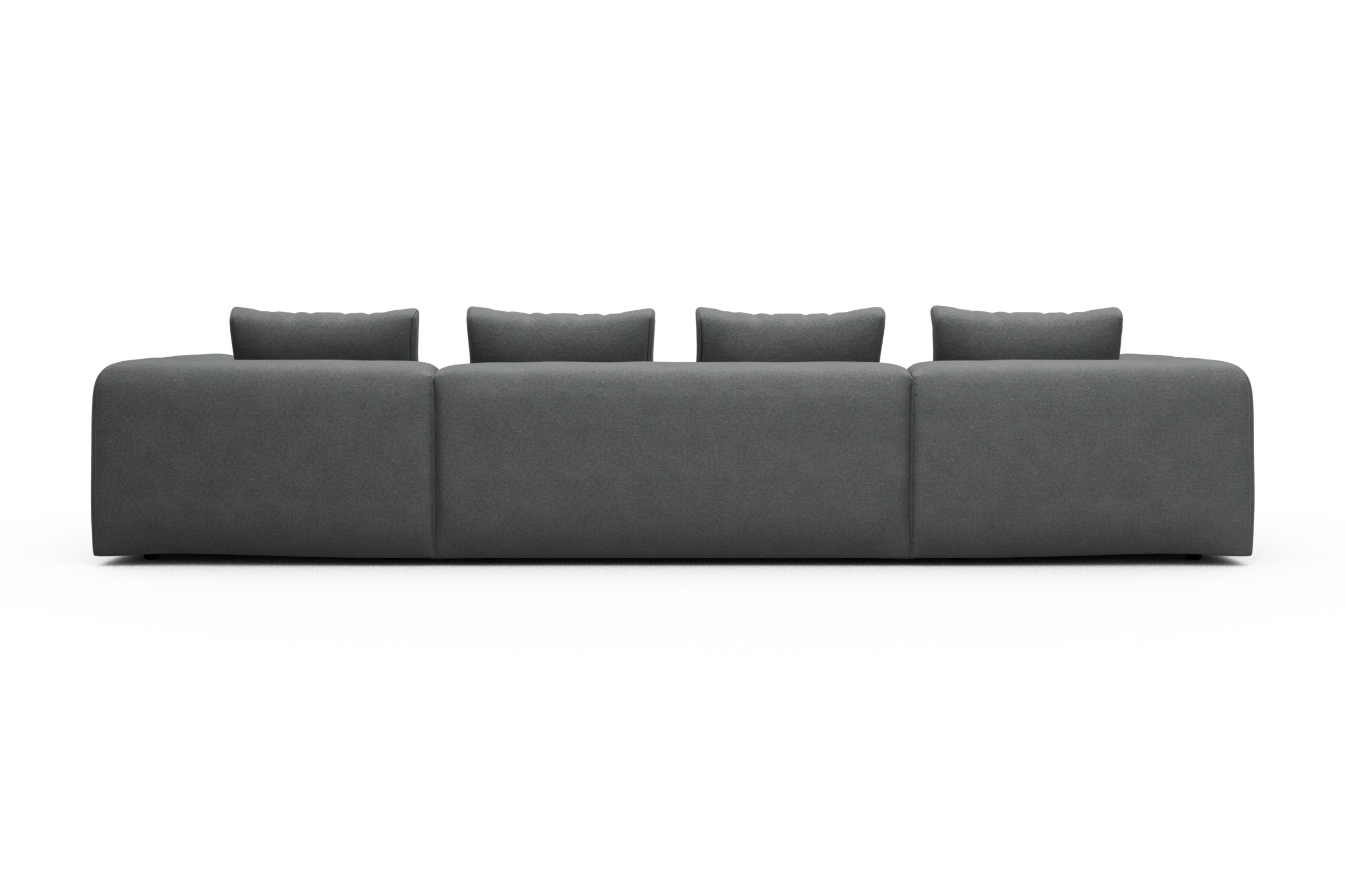 Wohnlandschaft Fred mit 2-Sitzer und Chaiselongue beidseitig Satya-Steel