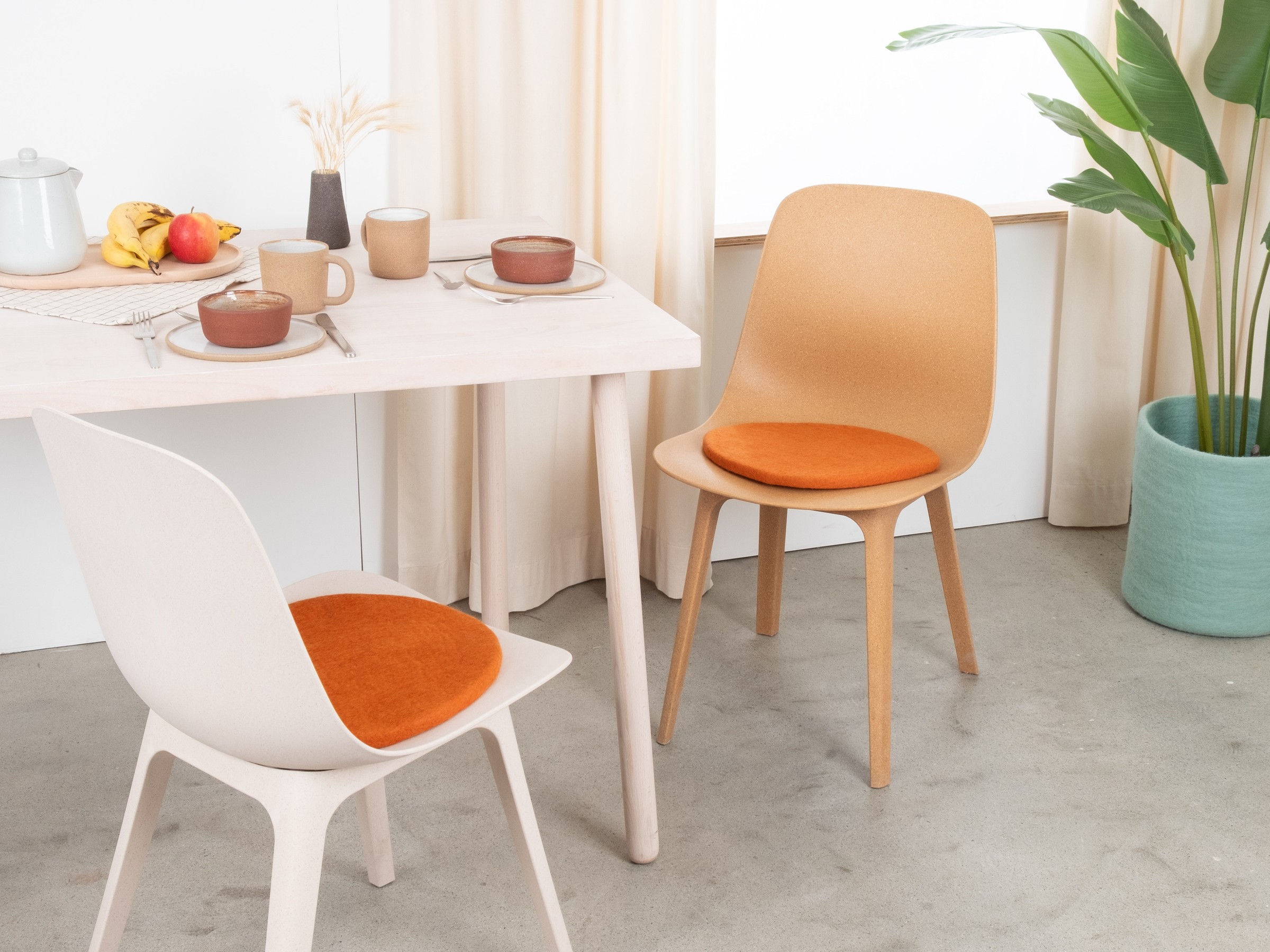 myfelt Afra Filz-Sitzauflage Orange Ø 36 cm