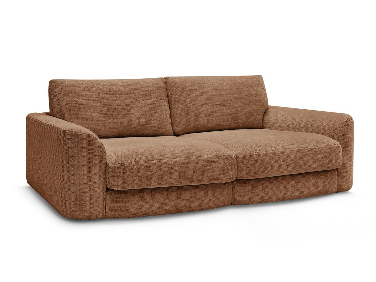 Bobochic Leonore Sofa 3-Sitzer Strukturstoff Orange