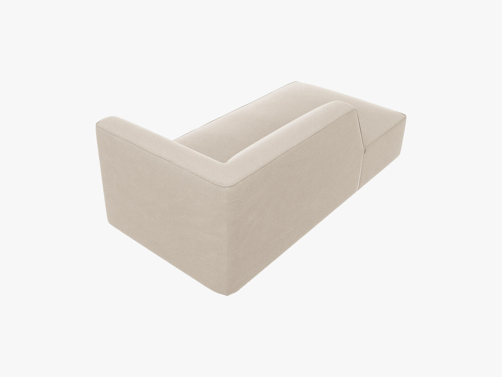 Micadoni Recamiere Ruby 1-Sitzer Links Samt Salvador Beige