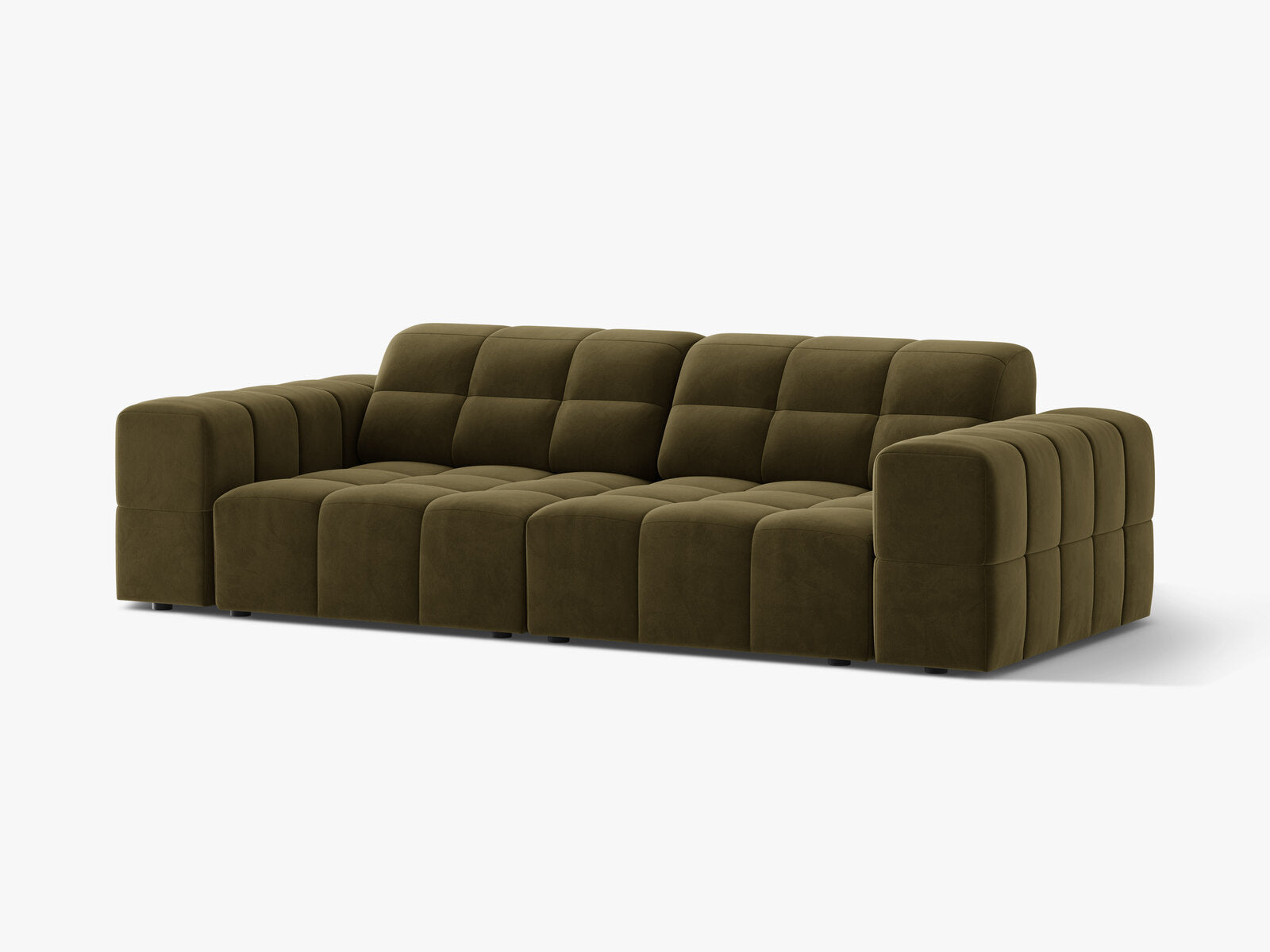 Micadoni Sofa Jennifer 3-Sitzer Samt Bluvel Grün