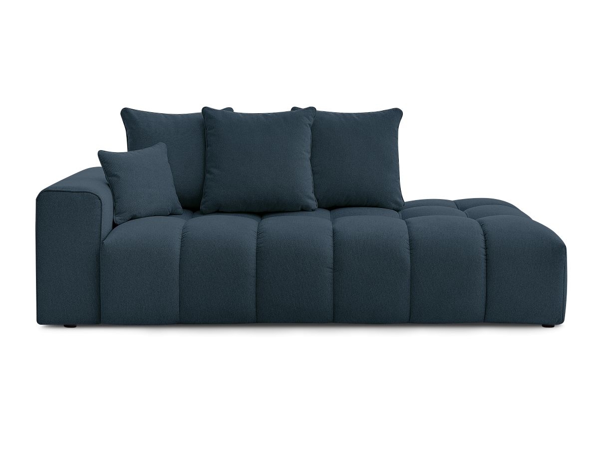 Bobochic Mont-blanc Sofa 4-Sitzer Melange-Stoff Dunkelblau Armlehne links