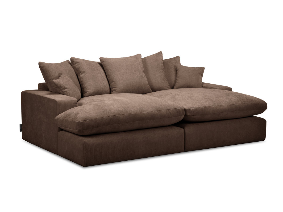 Bobochic Nevada Sofa 3-Sitzer 226 × 150 cm Stoff Braun