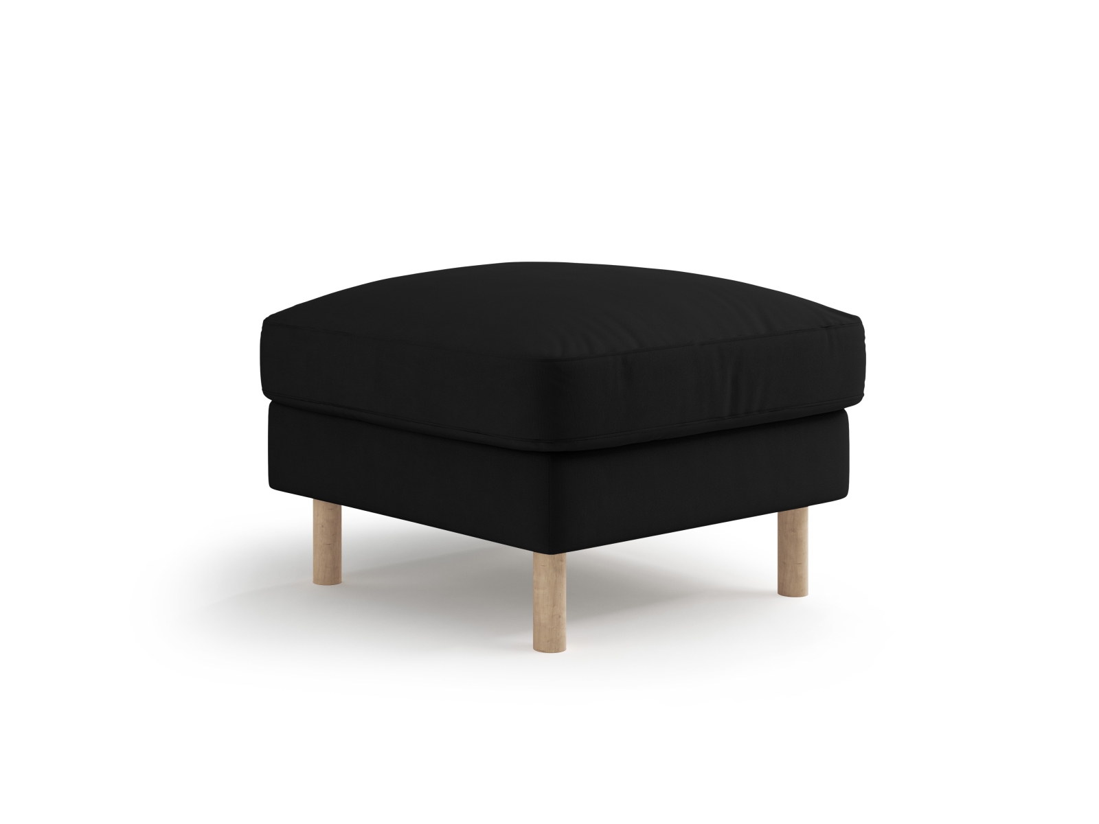 Micadoni Hocker Eden 1-Sitzer Samt Schwarz