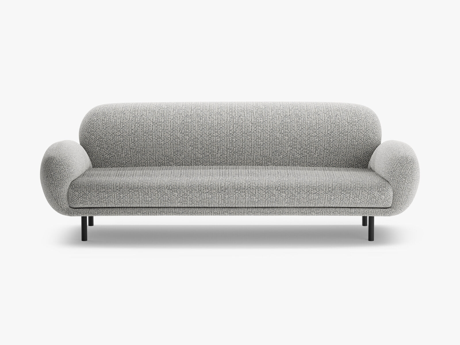 Micadoni Sofa Poppy 3-Sitzer Chenille Silencio Grau