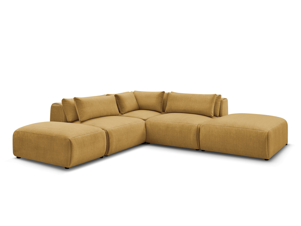 Bobochic Jana Ecksofa Samt Gelb