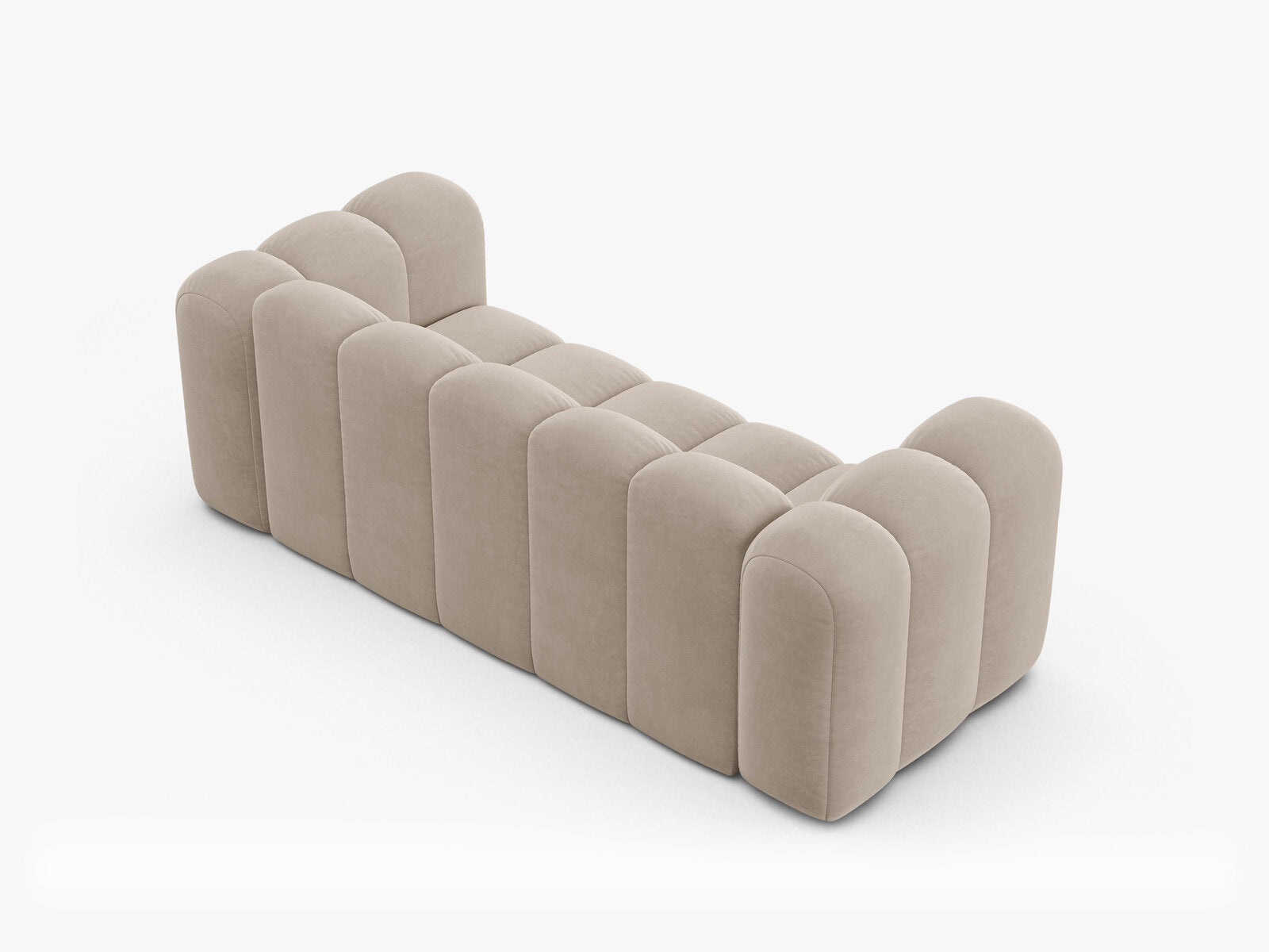 Micadoni Sofa Lupine 2-Sitzer Samt Salvador Beige