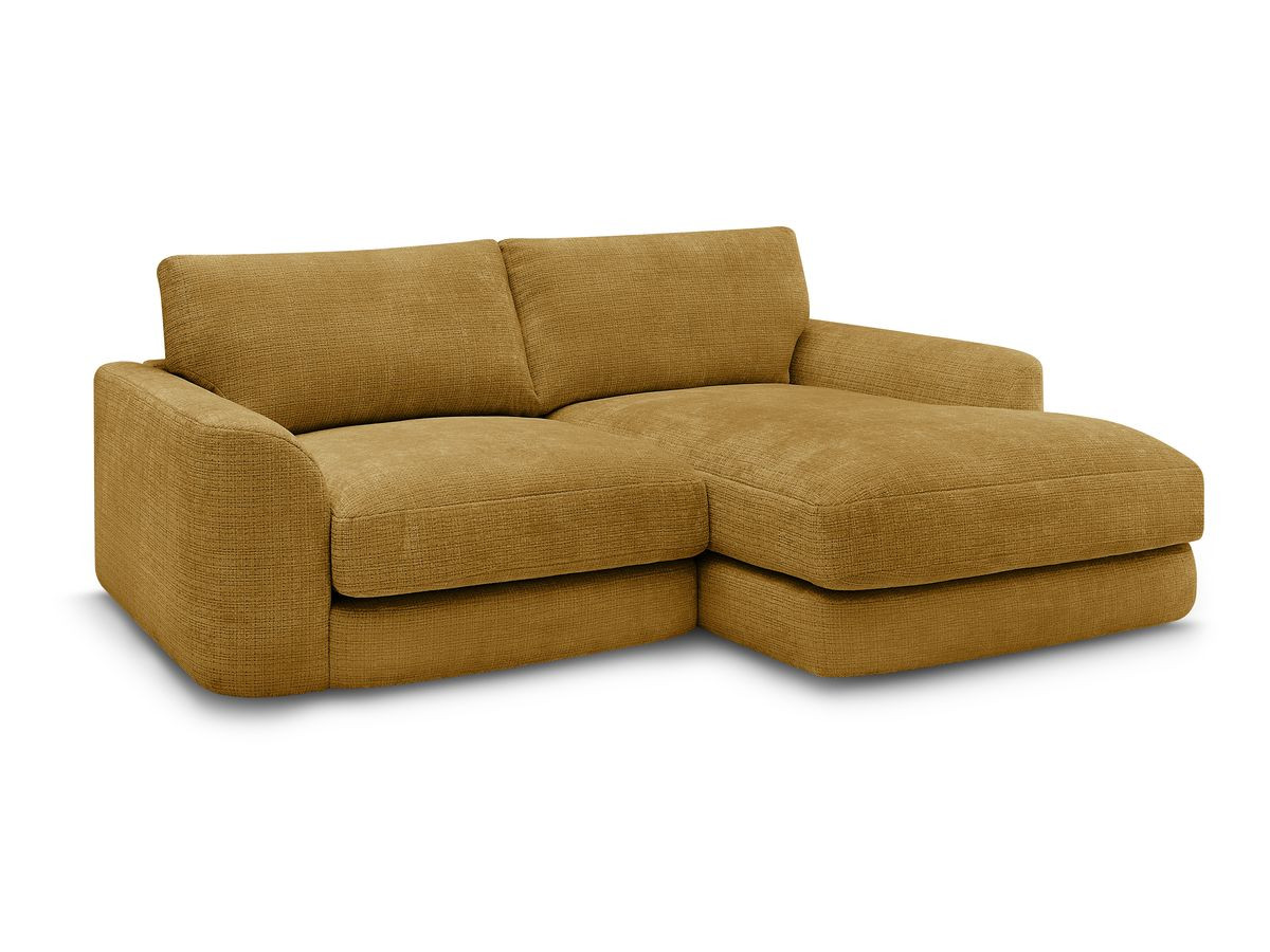 Bobochic Leonore Ecksofa Strukturstoff Gelb Ecke rechts