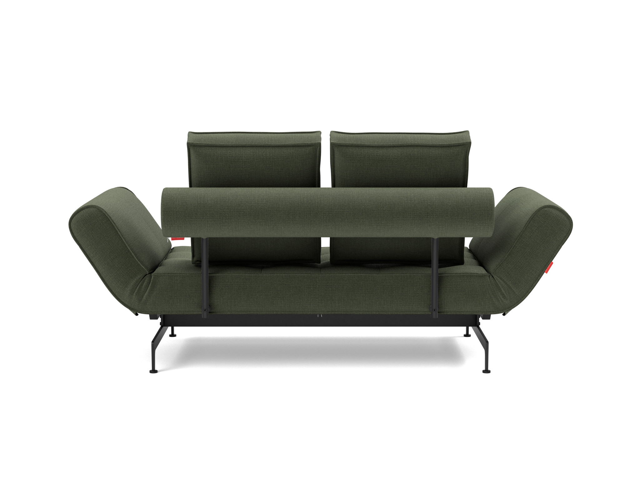 Tagesbett Ghia Chenille Esina 413-Olive-Green Beine Laser schwarz