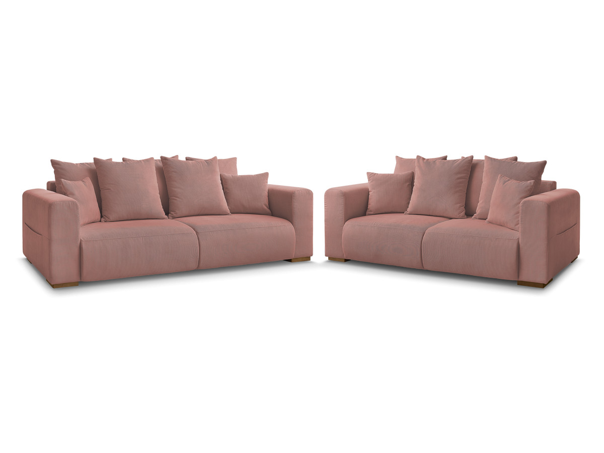 Bobochic Sidonie Sofa 5-Sitzer Cordsamt Rosa