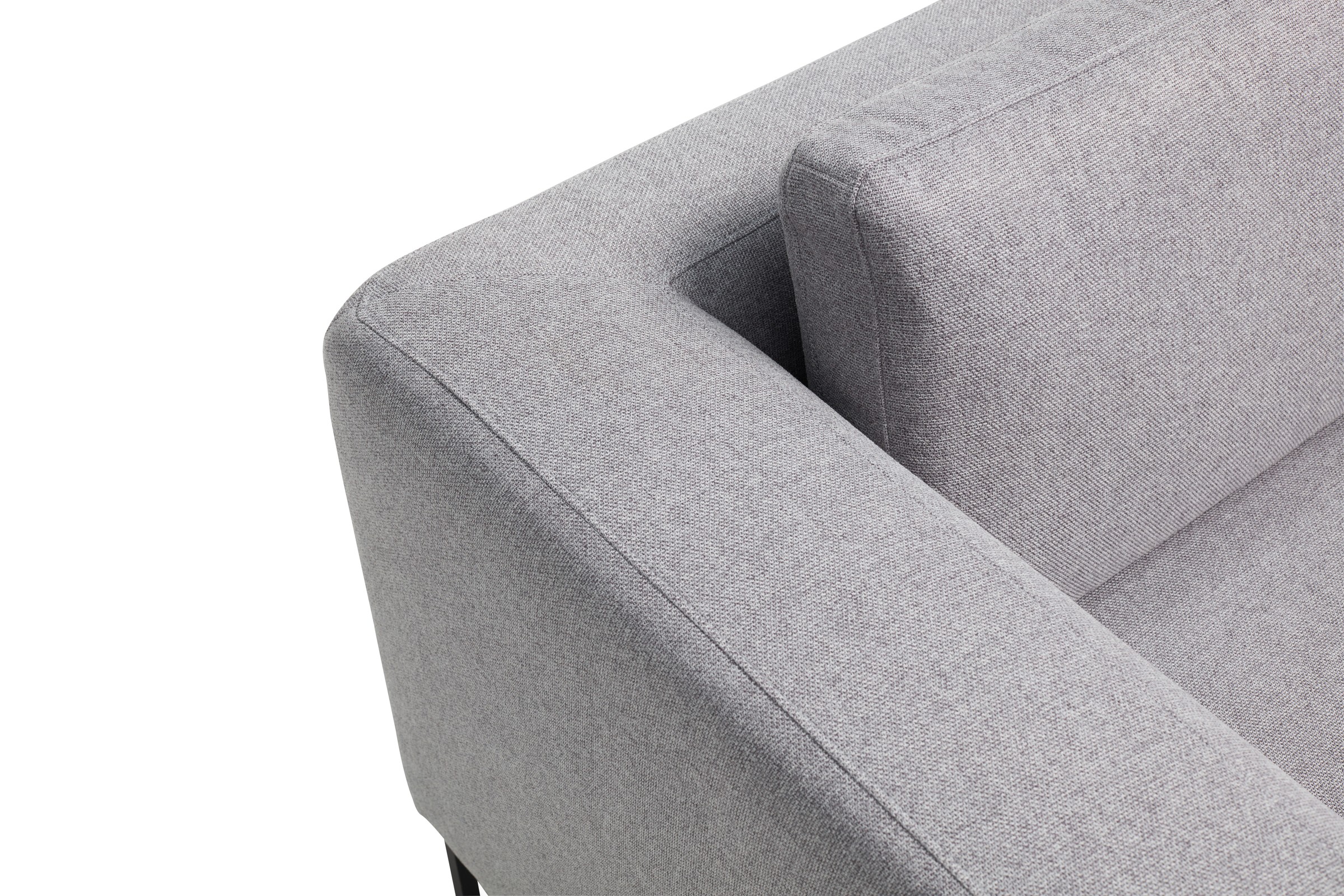 Sofa Theo 3-Sitzer Strukturierter Stoff Sama 336-Grey
