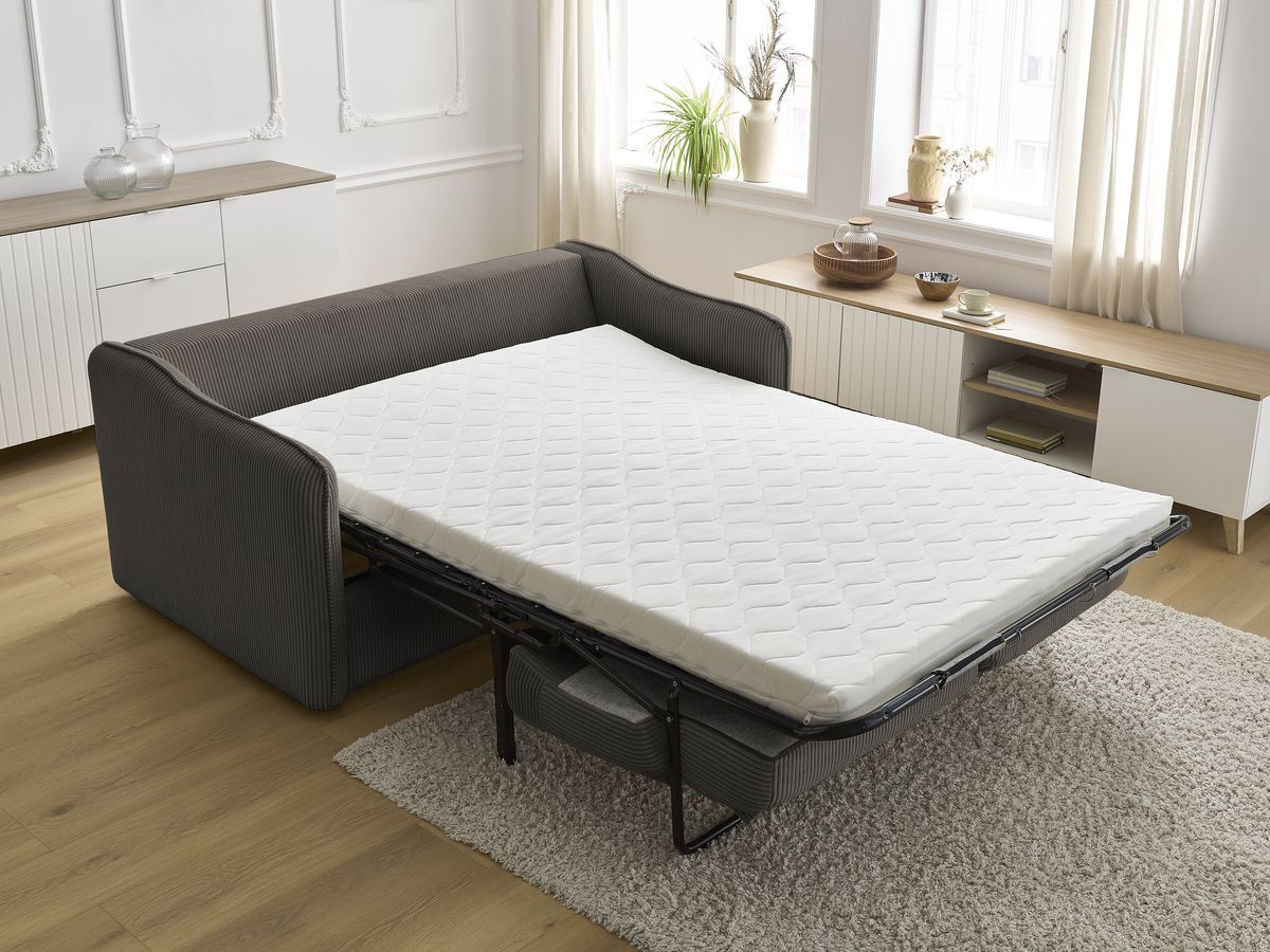 Bobochic Lenny Schlafsofa 3-Sitzer Cordsamt Taupe