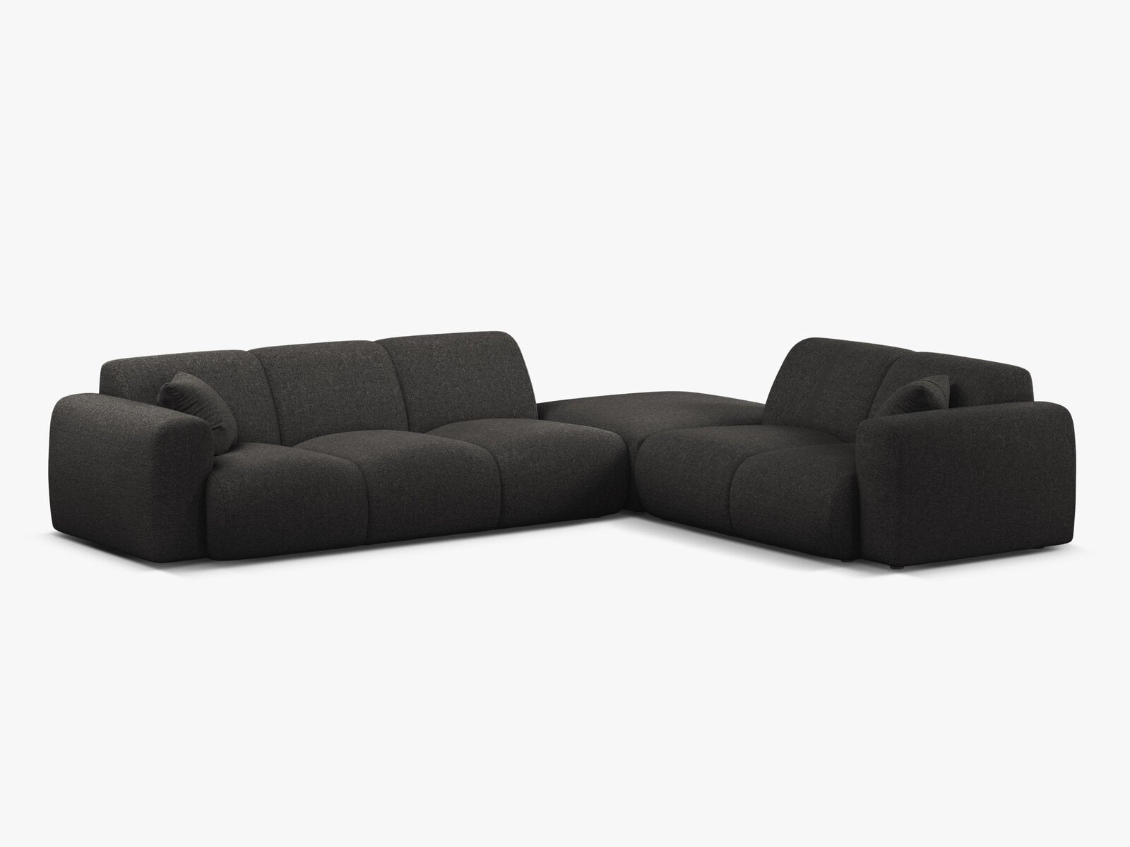 Micadoni Ecksofa Molino 6-Sitzer Rechts Chenille Eden Anthrazit