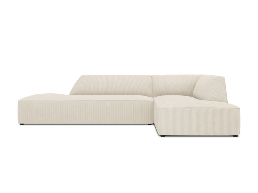 Cosmopolitan Design Ecksofa Siena 4-Sitzer offen Kord Scala Helles Beige Rechts