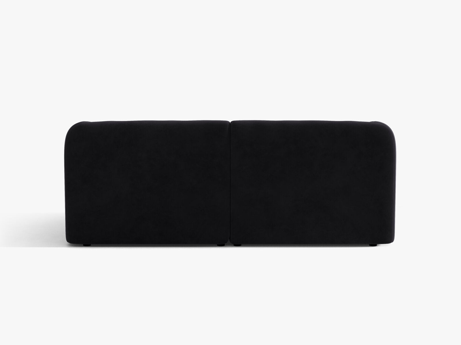 Micadoni Sofa Miley 2-Sitzer Samt Venus Schwarz