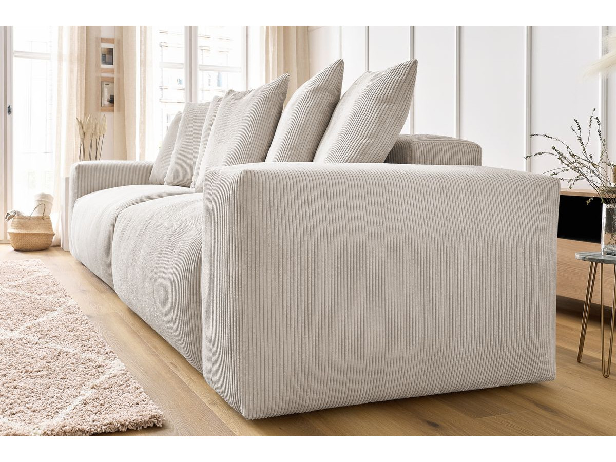 Bobochic Voltaire Sofa 4-Sitzer 320 × 124 cm Cordsamt Beige