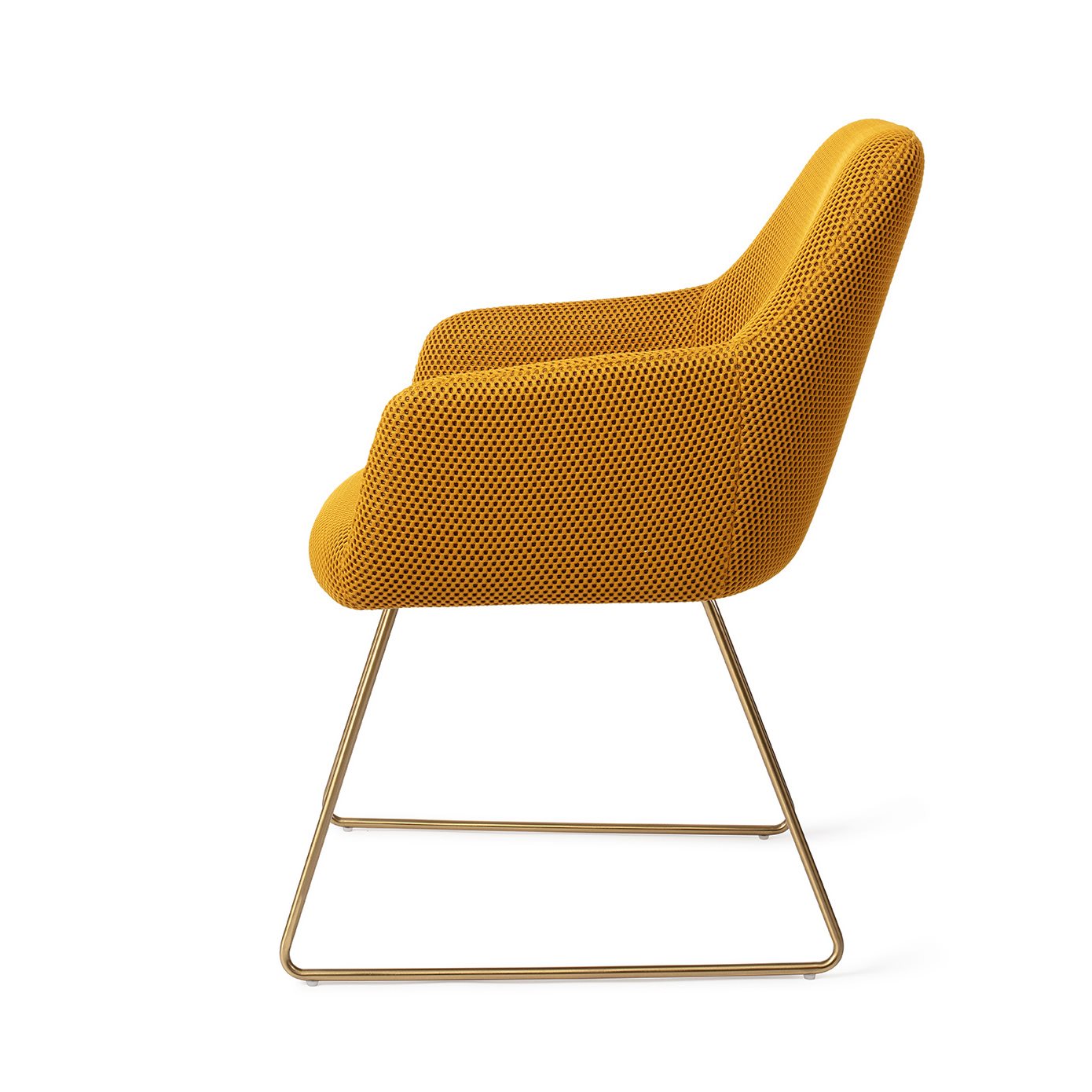 Jesper Home Esszimmerstuhl Hiroo Groovy-Garam Slide Gold