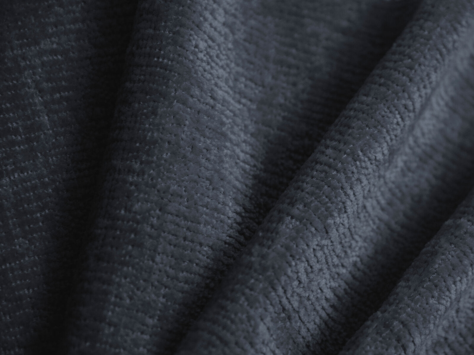 Micadoni Stauraumbett mit Kopfteil Solange Chenille Perfect Harmony Dunkelblau 160x200