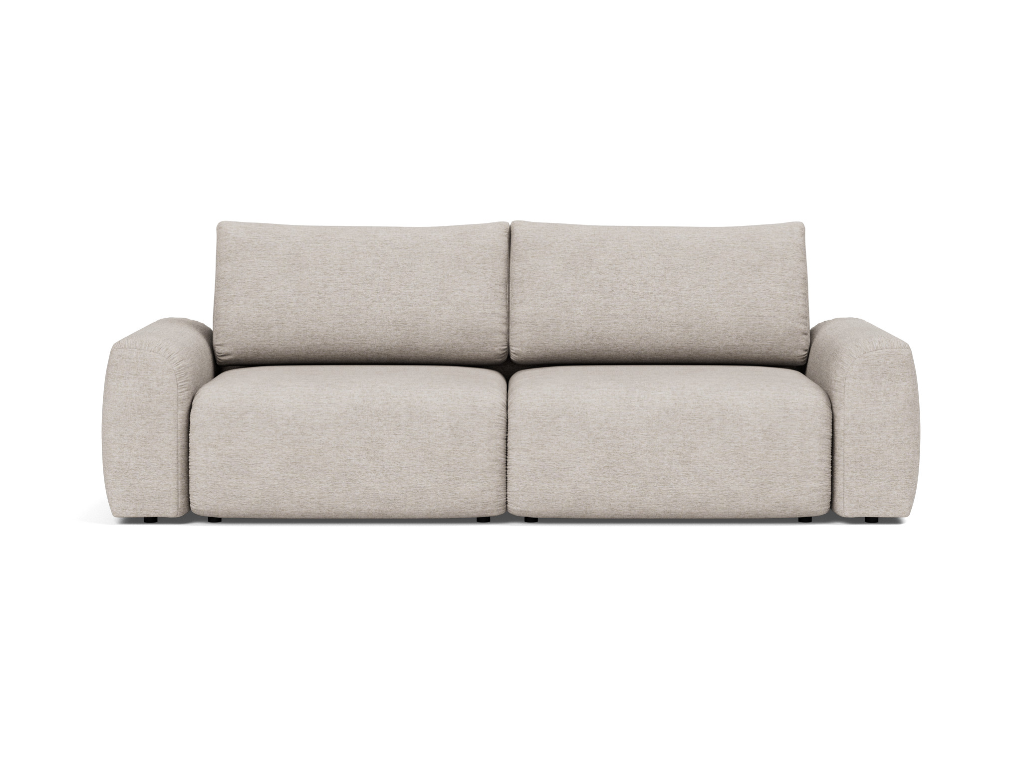 Schlafsofa Norum mit Chunky-Armlehnen Chenille Yuveno 471-Sand