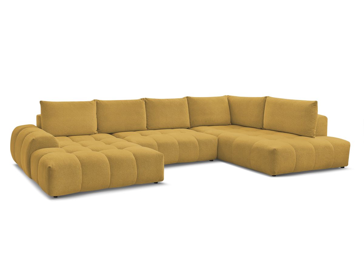Bobochic Everest Wohnlandschaft, 6 Kissen Melange-Stoff Gelb Ecke links