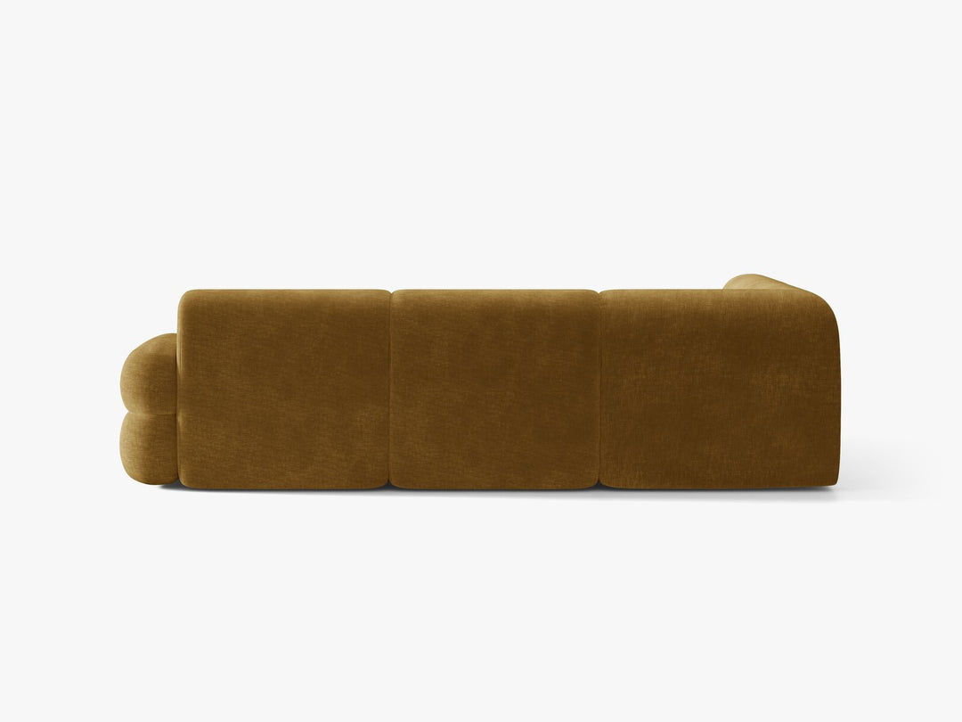 Micadoni Neo Ecksofa 5-Sitzer Rechts Chenille Golden Senf
