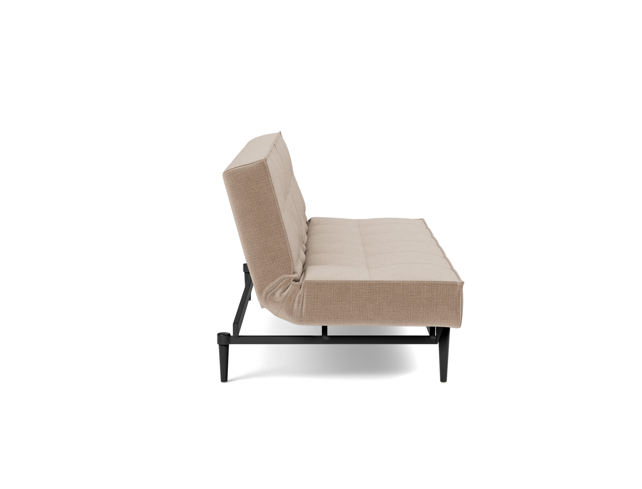 Schlafsofa Splitback Chenille Esina 417-Mocha Beine Styletto Eiche schwarz