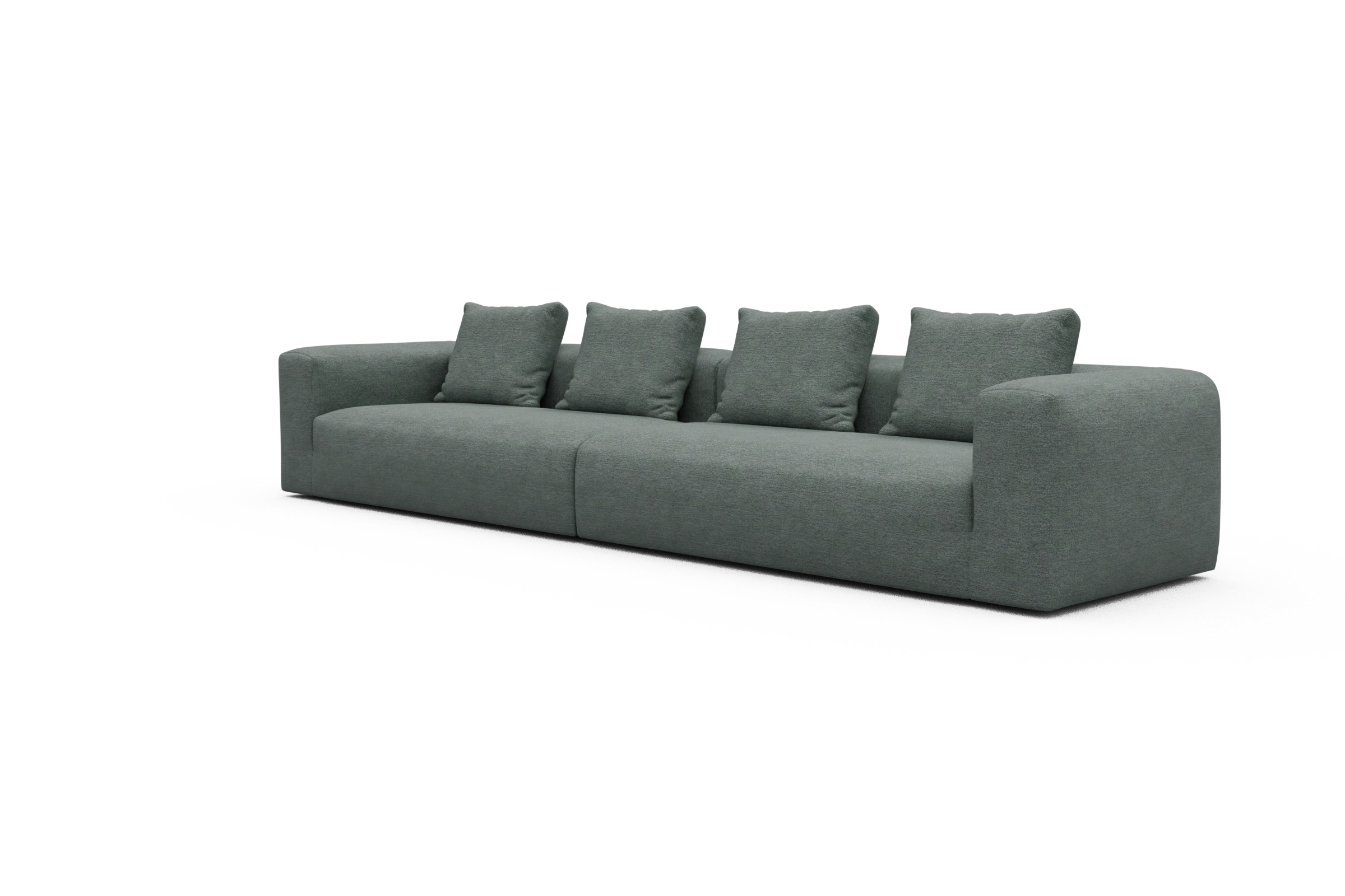 Sofa Modulares XXL Sofa Fred 5-Sitzer Carreno-Ice-Blue