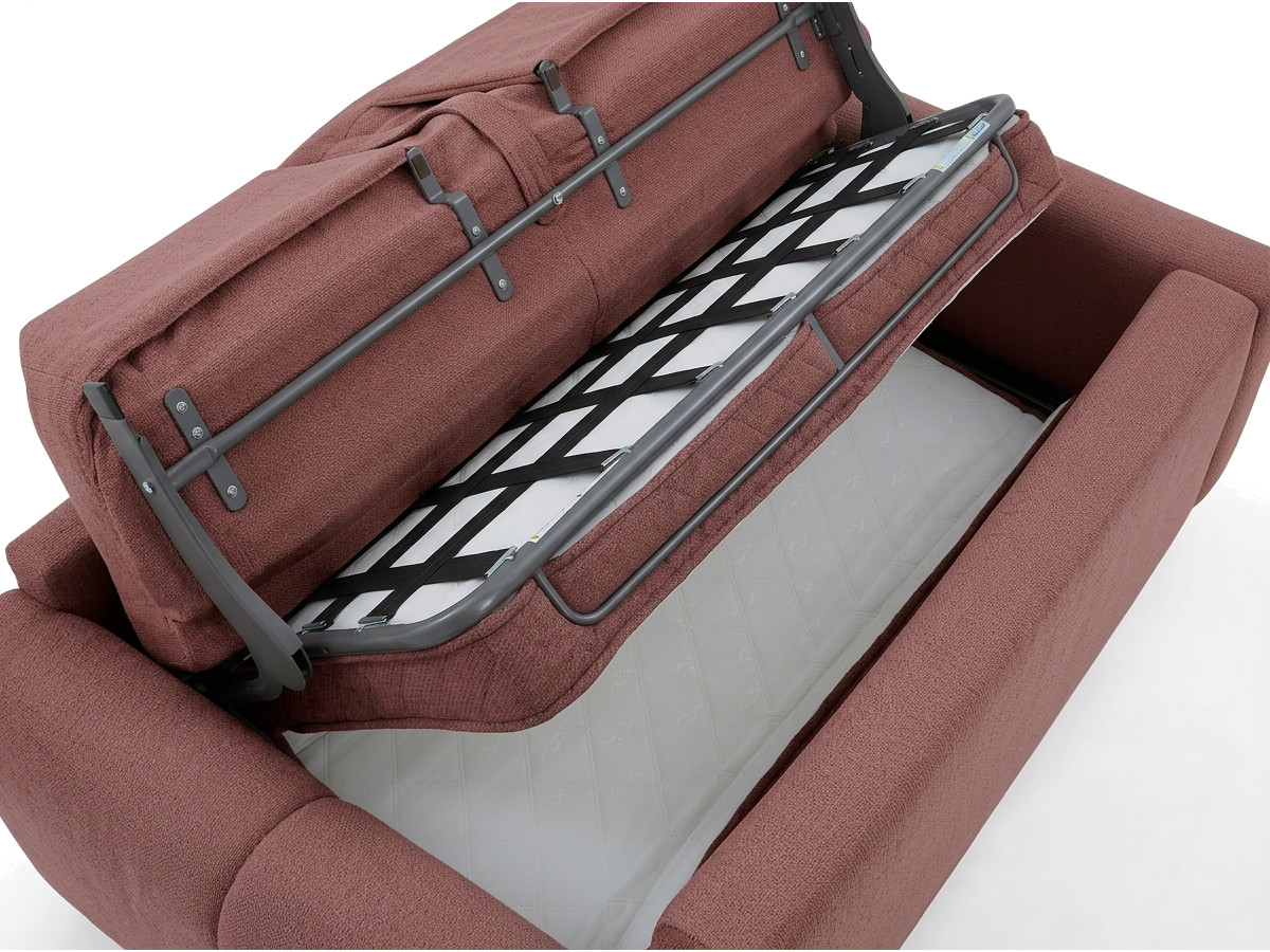 Bobochic Fuji Schlafsofa 3-Sitzer Stoff Rot