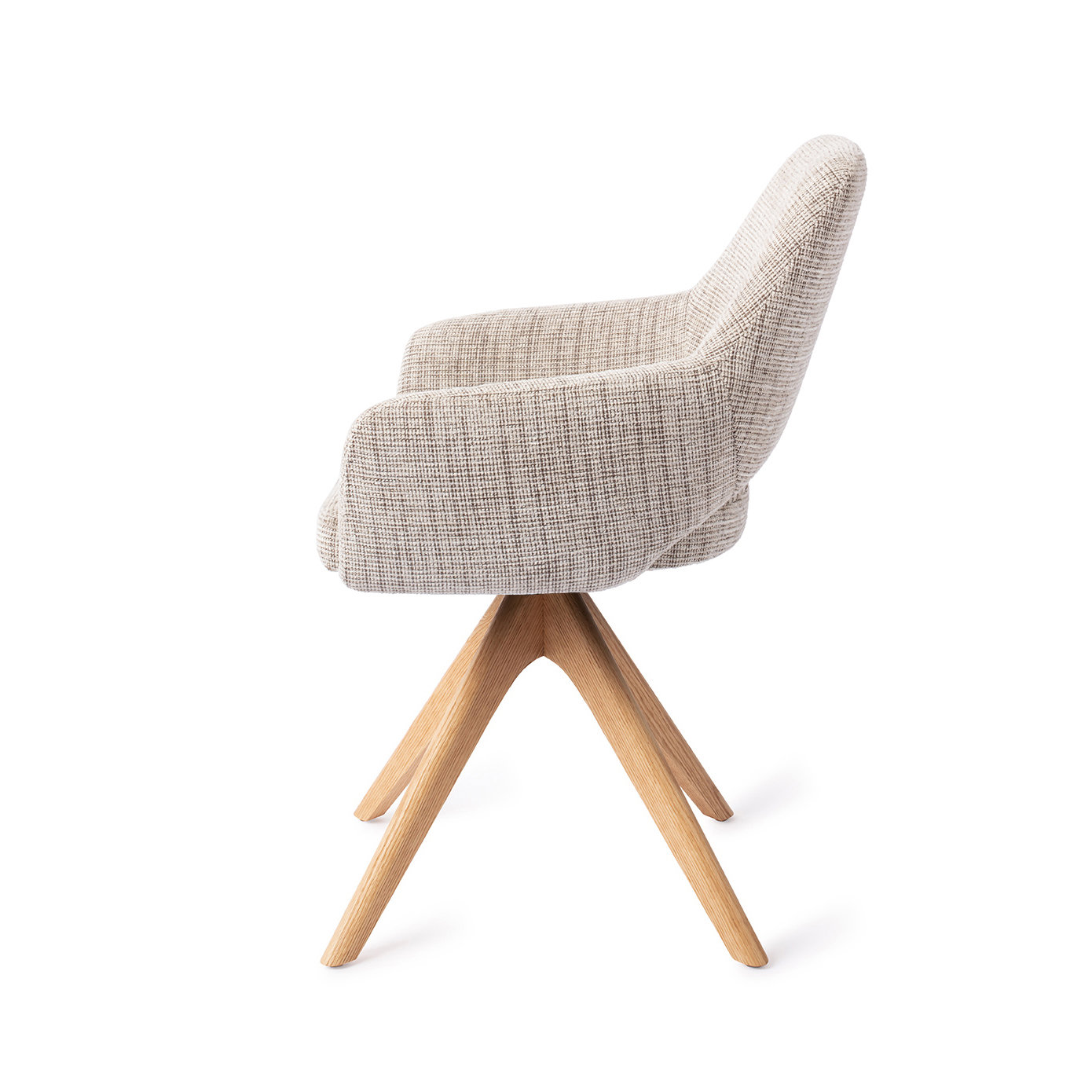 Jesper Home Esszimmerstuhl Yanai Caramel Grid Revolve Eiche Natur