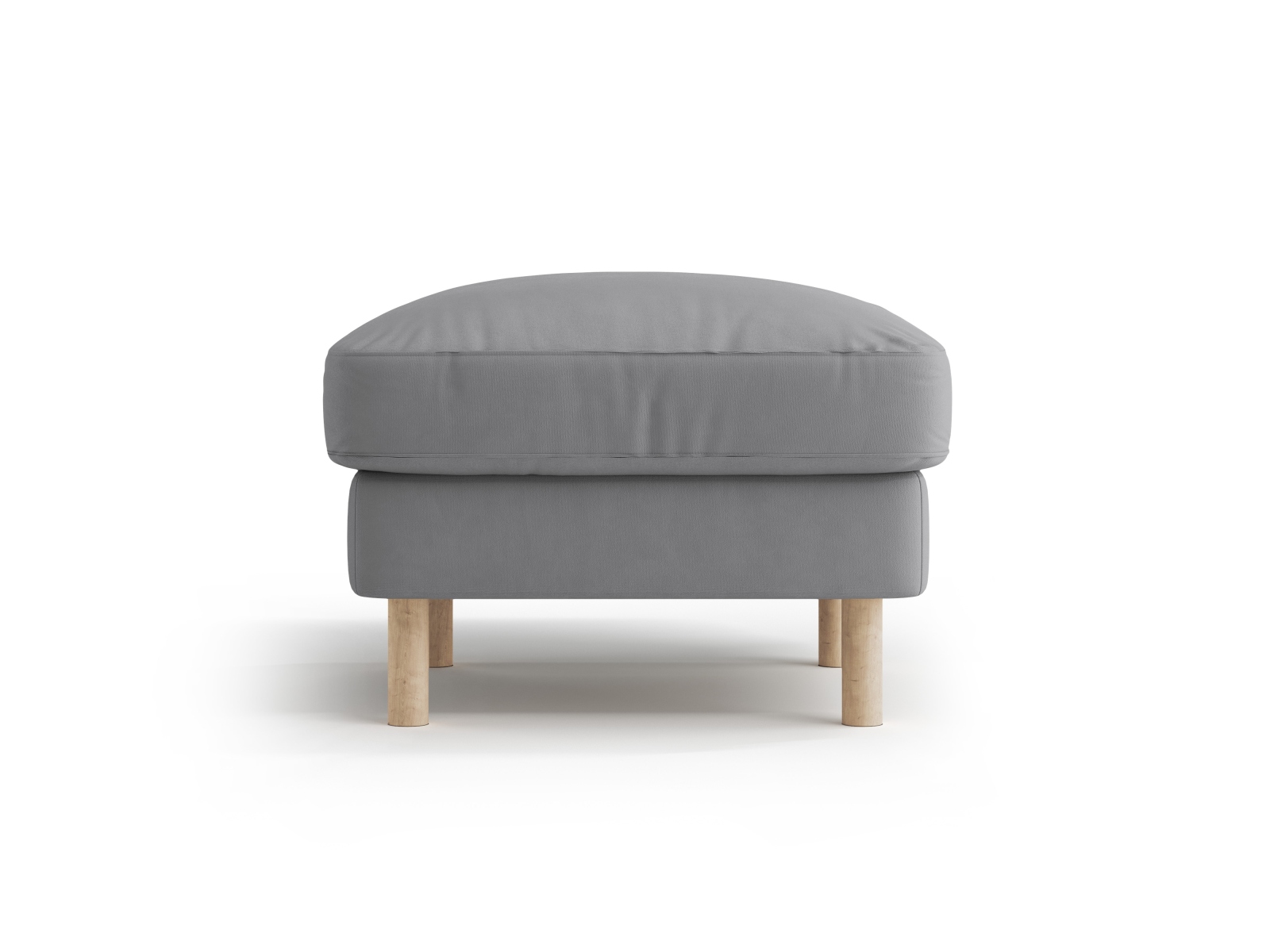 Micadoni Hocker Eden 1-Sitzer Samt Grau