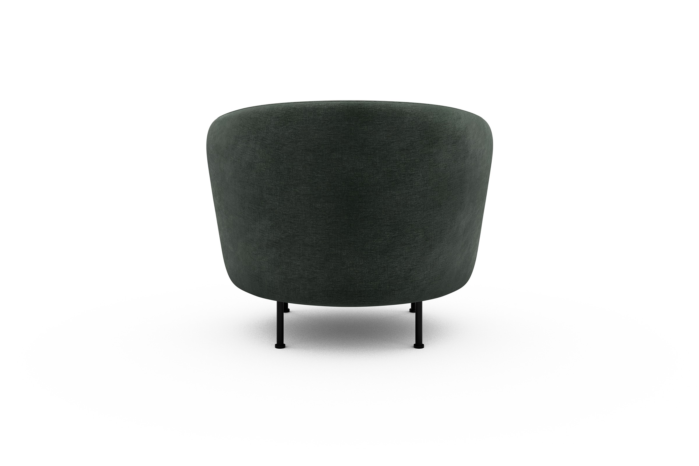 Sessel Ronda Metallbeine Schwarz Smooth-Laurel-Green