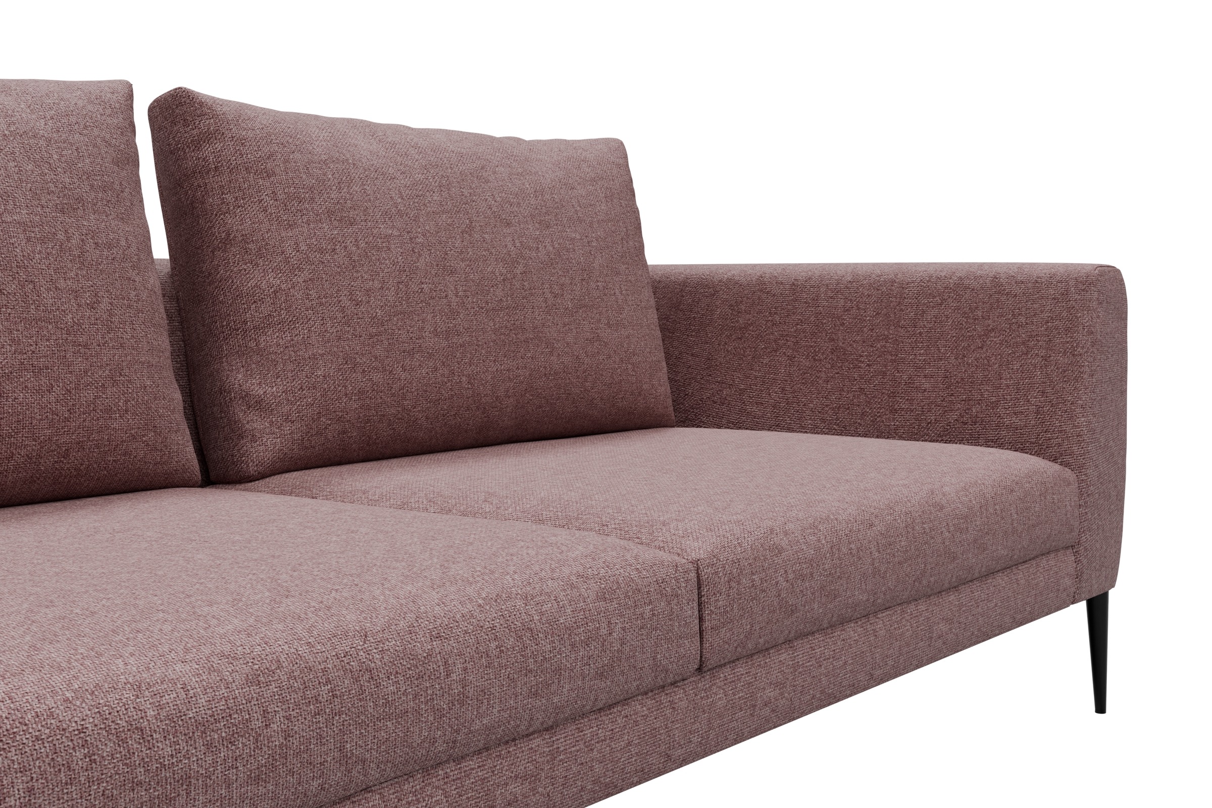 Ecksofa Paul Relax-Ecke rechts mit 3-Sitzer Sama-Flamingo