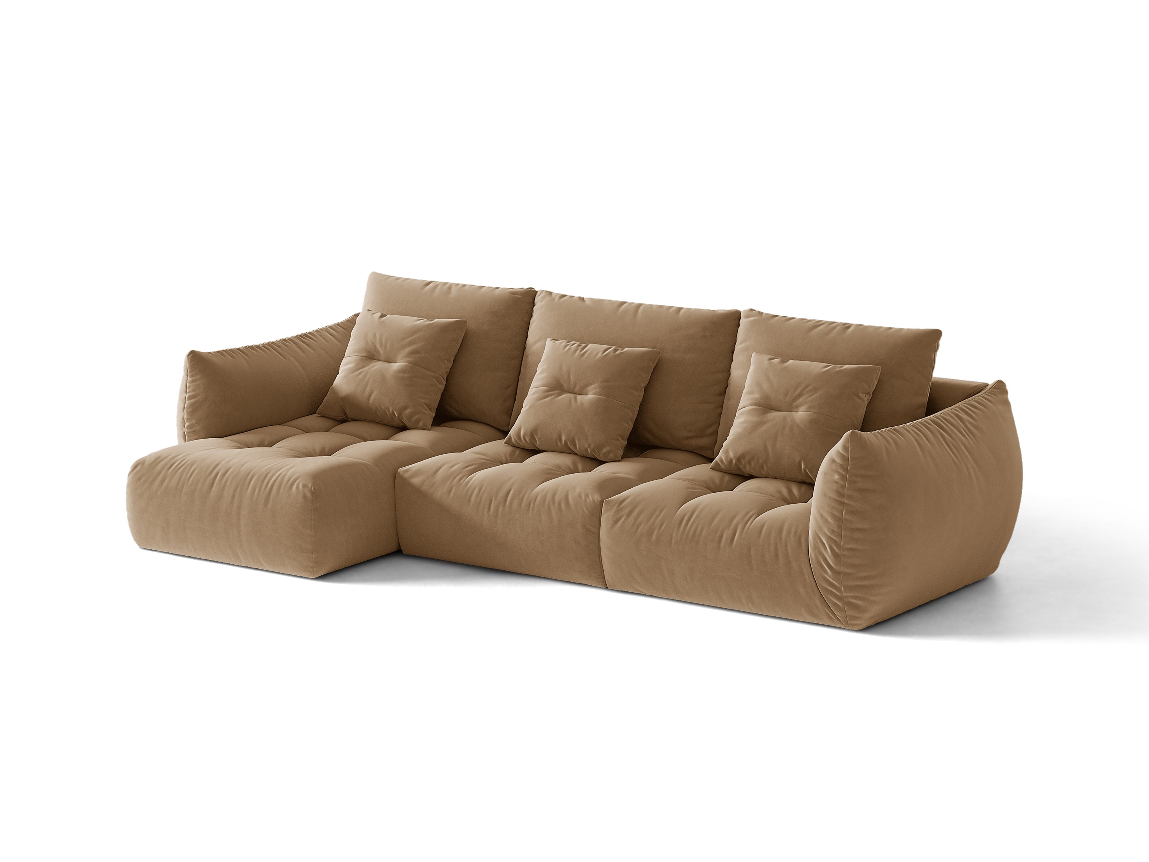 Micadoni Bloom Sofa Links Samt Casino Mandelbeige