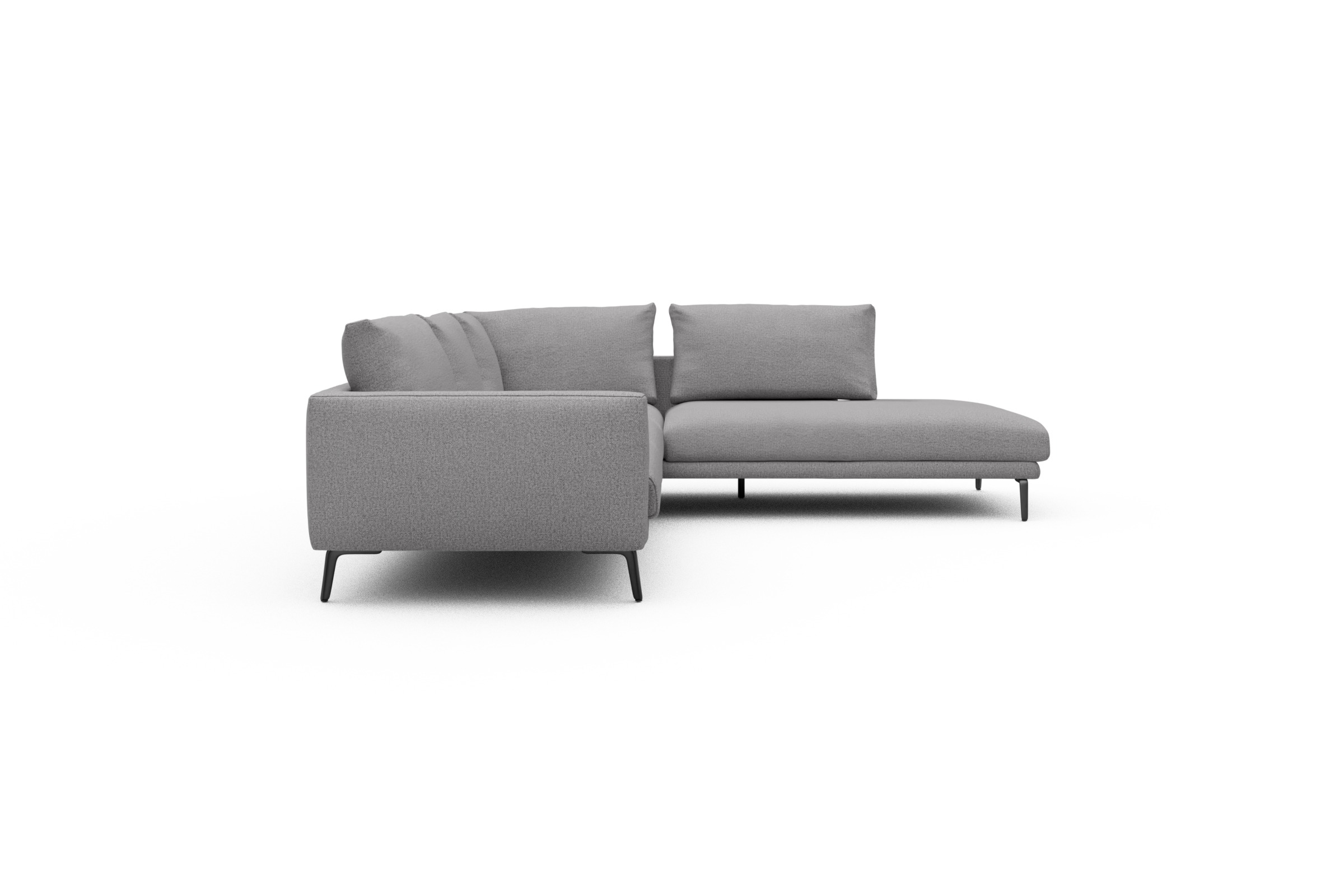 Ecksofa Karl Relax-Ecke rechts mit 2,5-Sitzer Sama-Grey