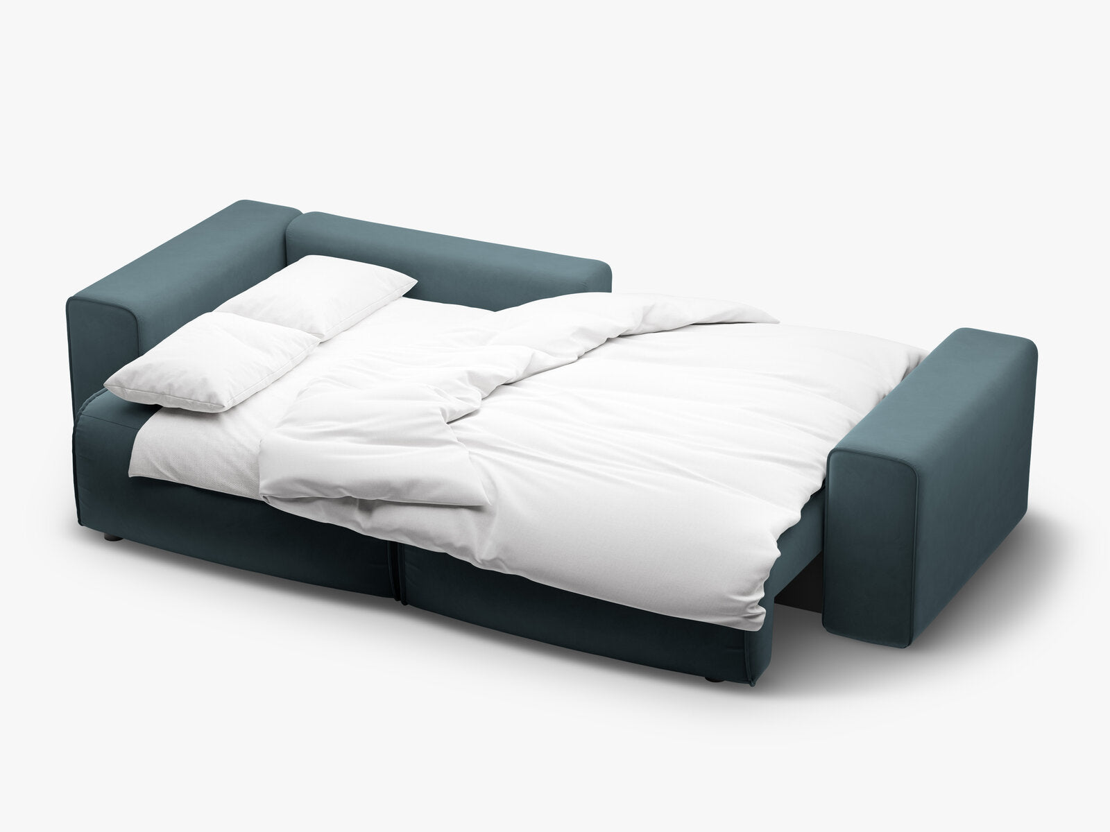 Micadoni Ecksofa Victor 3-Sitzer mit Schlaffunktion Links Samt Blau