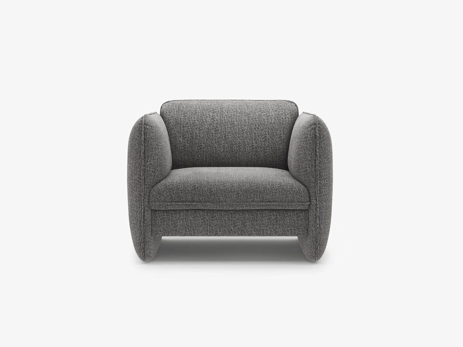 Micadoni Georgia Armsessel Chenille Silencio Dunkelgrau