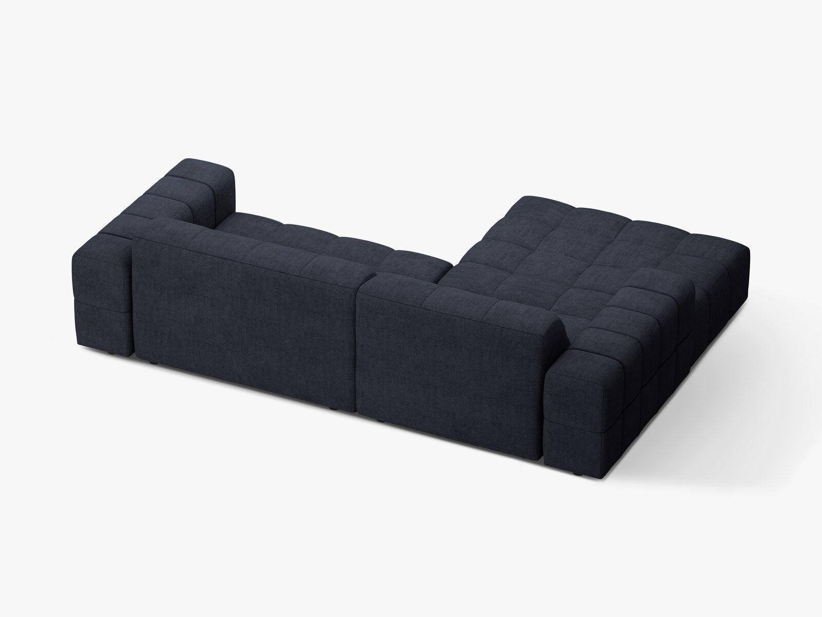 Micadoni Jennifer Ecksofa 4-Sitzer Links Chenille Eden Marineblau